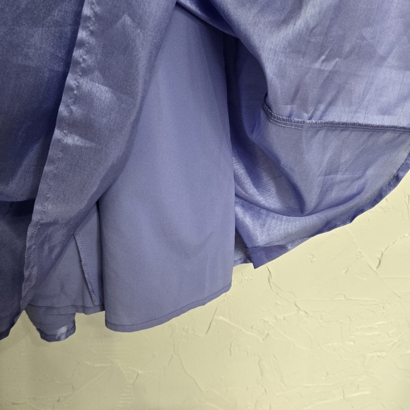 HUTCH Hemline Tiered Perwinkle Purple Shimmer Tommy Dress, S - Picture 10 of 13